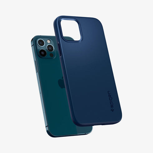 ACS01612 - iPhone 12 Pro Max Case Thin Fit in black showing the back
